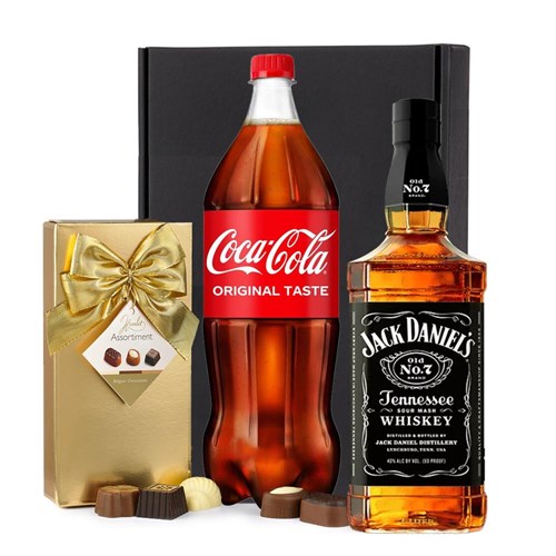 Jack Daniels Tennessee Whisky with Coca-Cola & Chocolates Gift Box | Spirit Mixer Set